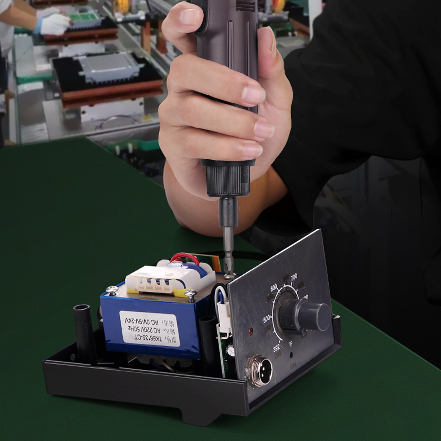 Industrial Electric Screwdriver 3.2Nm Adjustable Torque Electrical Screwdriver Corded Automatic Electric Batch Torque Power Tool