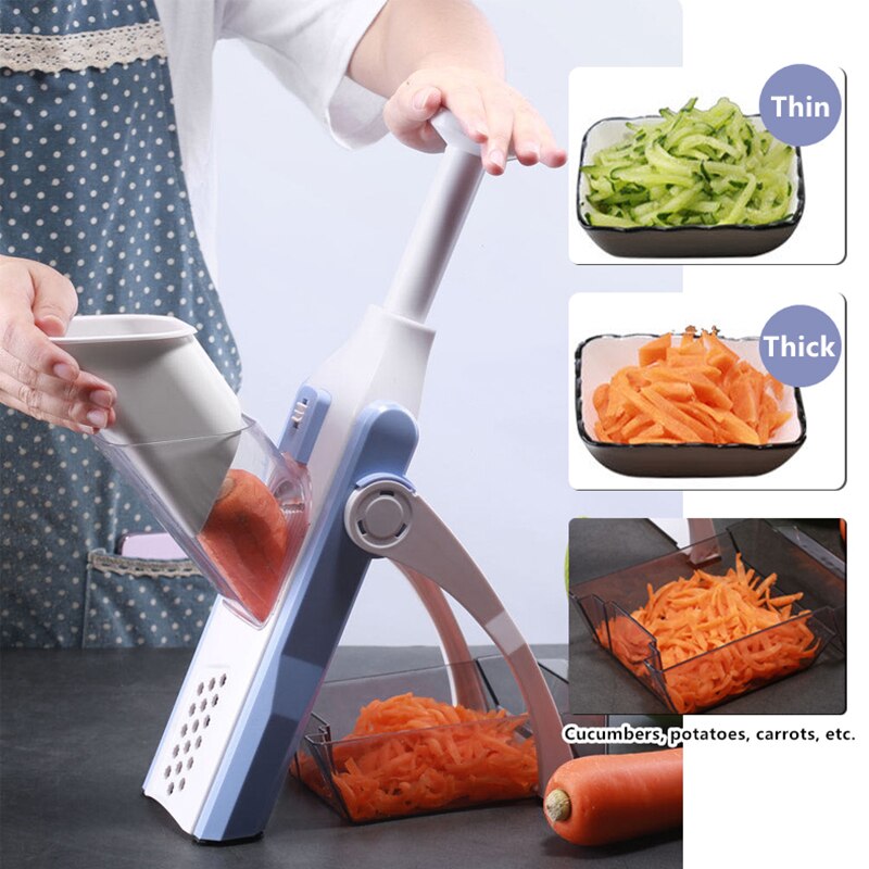 Multifunctionele 5 in- in-1 versnipperaar groentesnijder artefact rasp fruit aardappelschiller keukenaccessoires handmatige snijmachines