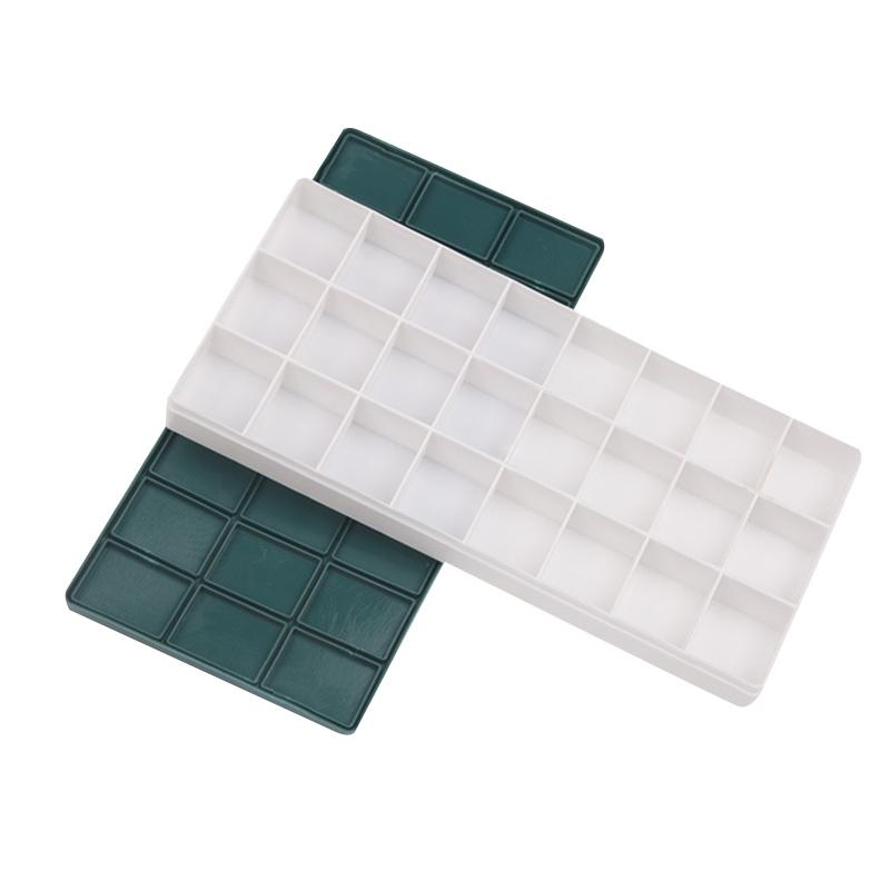 Compartment Palette Rubber Color Leaking Plastic Box For Watercolor Gouache Acrylic Oily Coatings Waterproof Pigment Palette