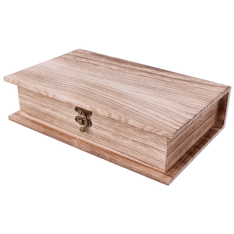 Wooden Hinged Lockable Box Jewellery Storage Case Crfats Sundries Organizer