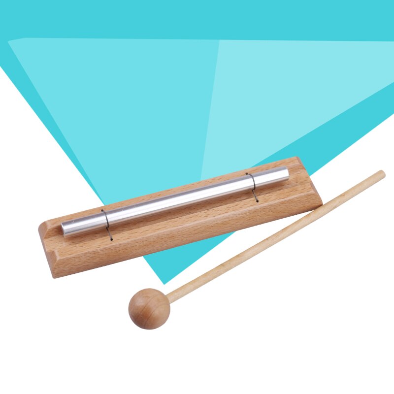 Chime Single Tone Meditation Chime Energy Exquisite Accessories Wooden Base Musical Toy Mini 1 PC Percussion Wind Chimes
