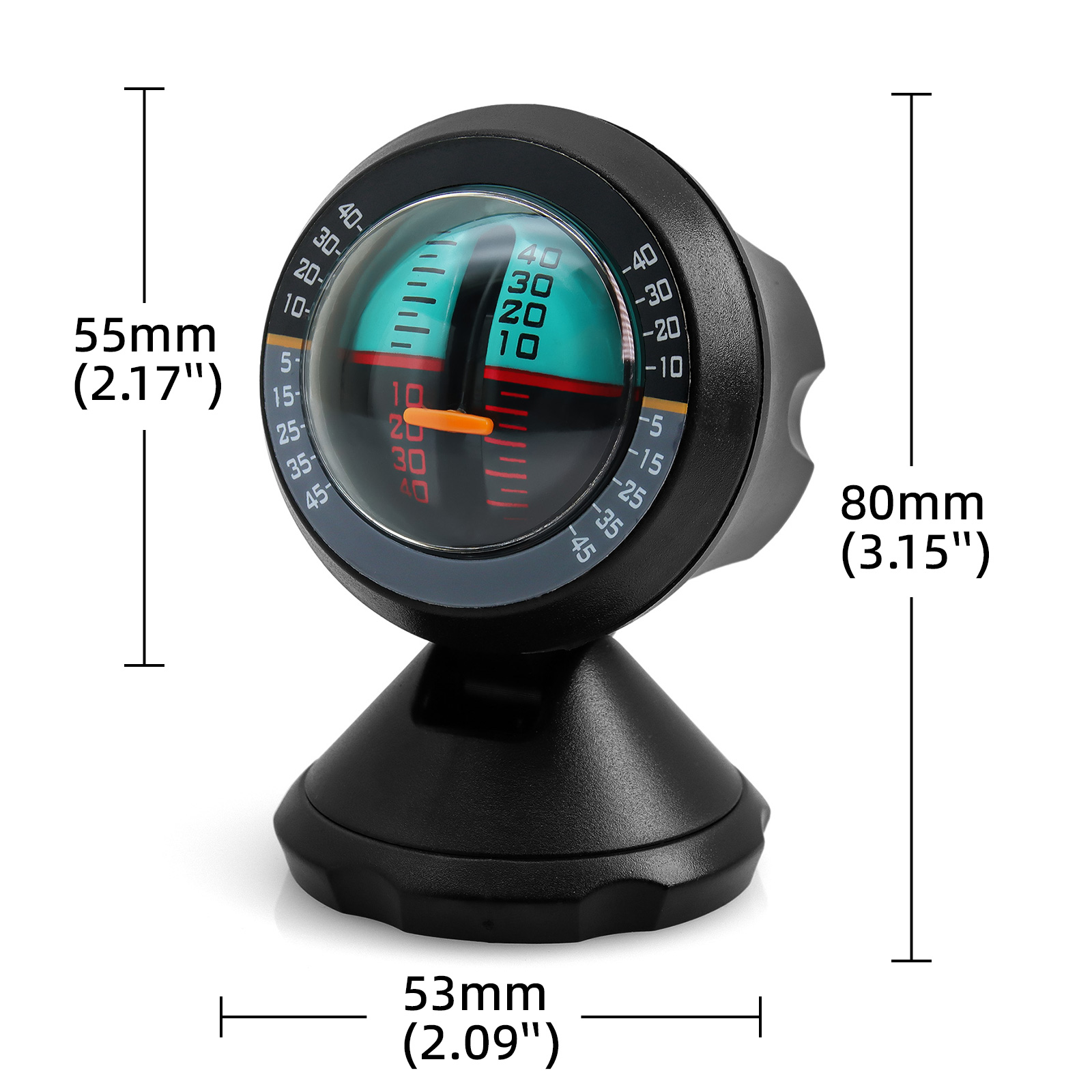 HD bussola per auto ad alta precisione inclinometro misuratore di pendenza declinometro per veicoli strumento di ricerca sfumato accessori per auto
