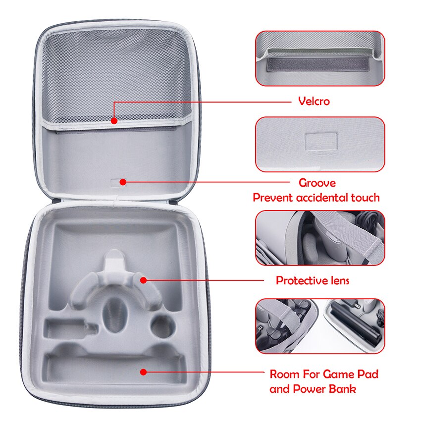 VR EVA Borsa Da Viaggio Proteggere Coperchio Della Scatola di Immagazzinaggio Della Copertura Custodia per Il trasporto per Oculus Andare per xiaomi vr Realtà Virtuale auricolare