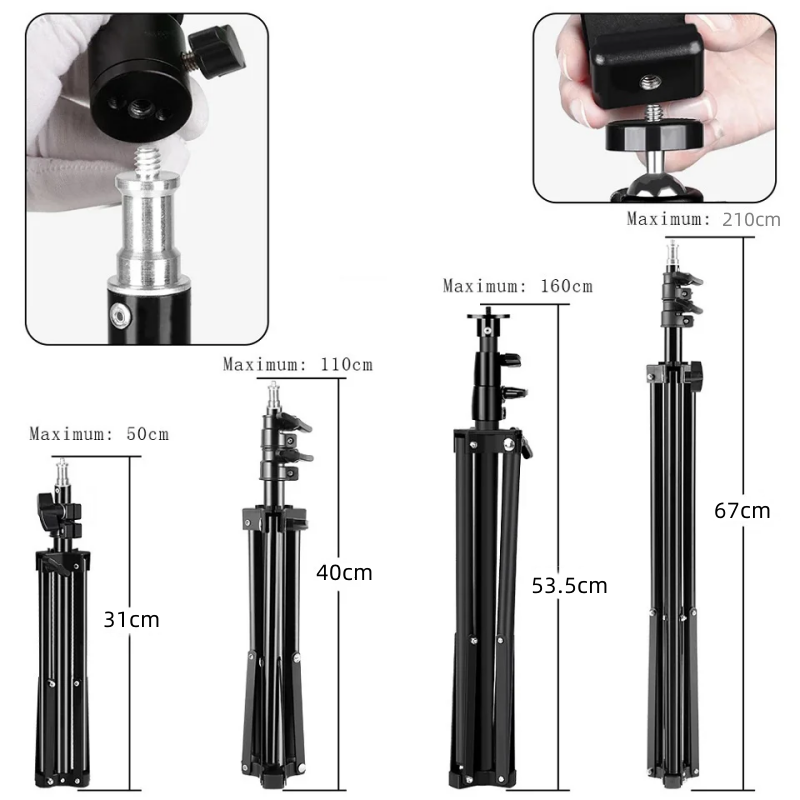 Rp01 suporte de luz de liga de metal resistente, tripé de 160cm para estúdio fotográfico, softbox, vídeo, flash, refletor, iluminação, suporte de fundo