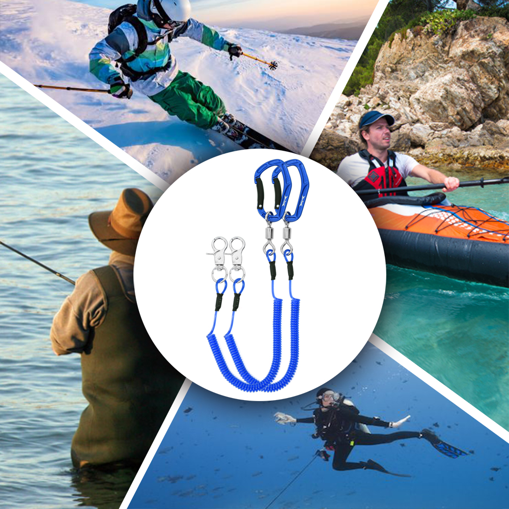 Hercules corde de rétention 2 pièces outils de pêche accessoires 7*7 brins 0.3 fil d'acier rétractable sécurité Camping corde de rétention