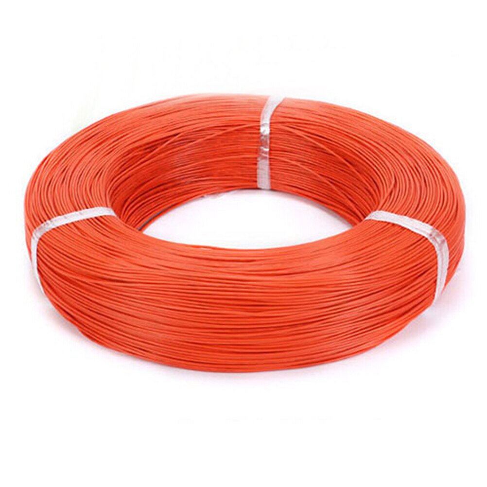 2 størrelser 5/10 meter super fleksibelt 26 awg pvc isoleret ledning elektrisk kabel, ledet kabel, diy tilslut 10 farver vælg: Orange / 10m