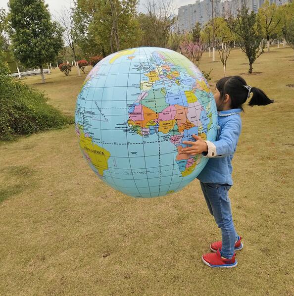 Large Inflatable globe 90CM Early Educational Inflatable Earth World Geography Globe Map Balloon Toy Beach Ball kids toys