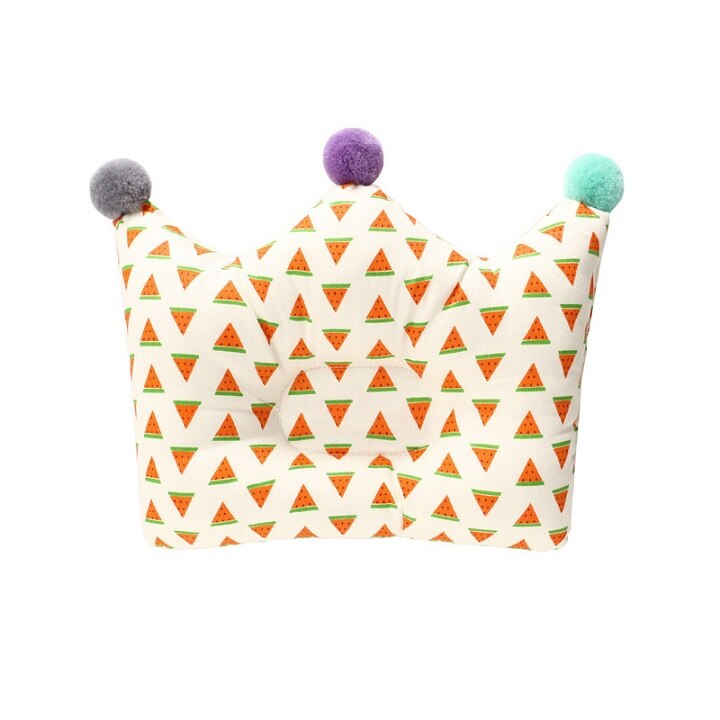 Dégagement tête Protection coussin oreiller -né bébé oreillers coton couronne enfants oreiller soutien Concave sommeil positionneur: Watermelon