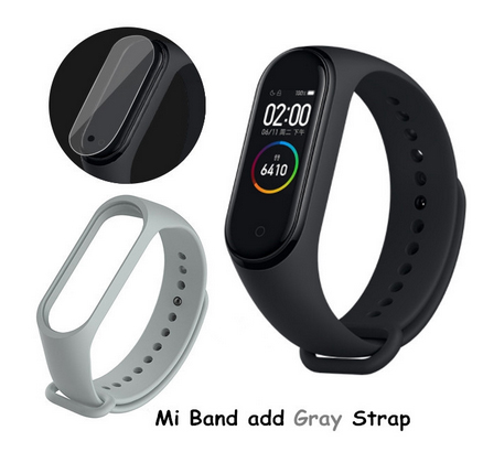 Original Xiao mi mi Band 4 Clever Uhr AMOLED Farbe Bildschirm Herzfrequenz Fitness Sport 50ATM Wasserdichte Clever Armbinde Bluetooth 5,0: CN hinzufügen GrayStrap