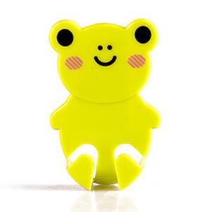 Cartoon dier gebonden apparaten stekker plakhaak stopcontact stekker organiseren opbergrek haak 2 stuks: Geel 2 stuks