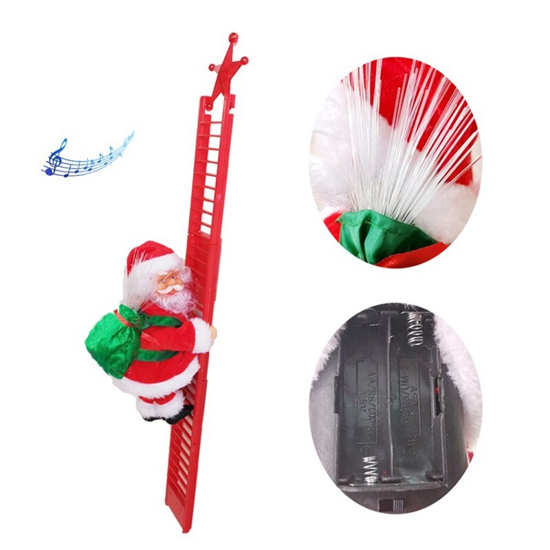 Grappige kerst klimmende kerstman kinderen