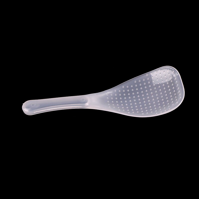 2Pcs Kitchen Non Stick Rice Paddle Hand Roll Spoons Clear Plastic Meal Spoons
