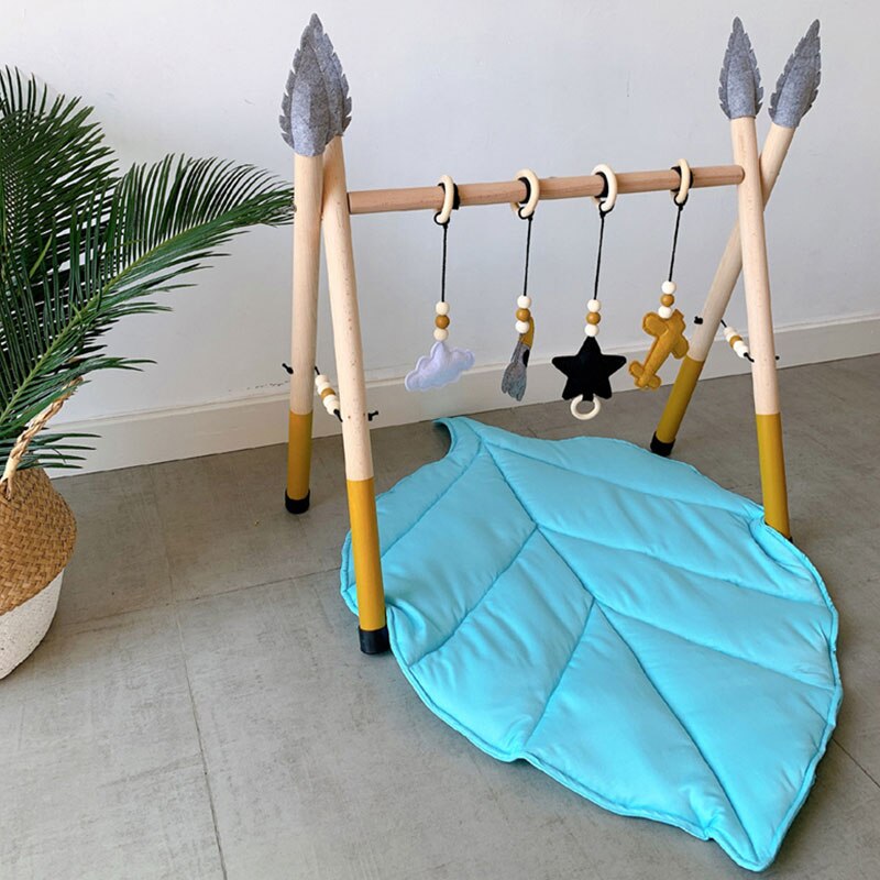 Sammenleggbar blad baby lekematte nordisk barnematte baby klatrepute barneteppe babymatter babyrom dekorasjonstilbehør hjemmeinnredning