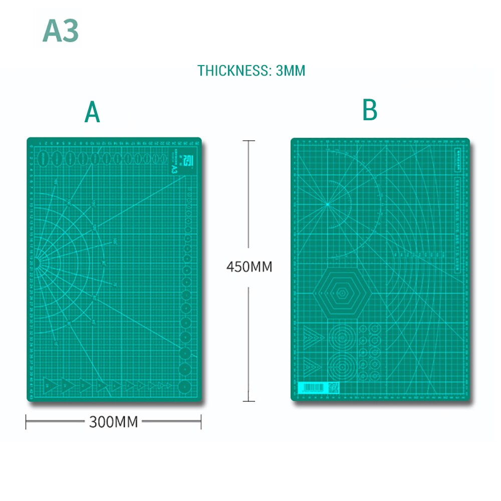 Cutting Mat Cutting Self-Healing Pad Patchwork Cropping Sewing Quilting Craft Work mat Size map