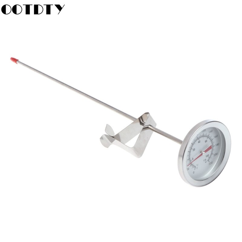 12" Stainless Steel Dial Thermometer Probe Homebrew Brew Kettle Temperature Measuring