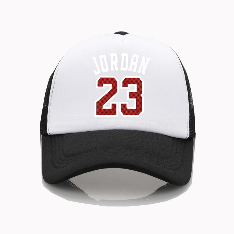 De Jordan 23 impreso de gorras de béisbol de los hombres las mujeres verano gorro de malla de camionero ajustable snapback sombreros: 3