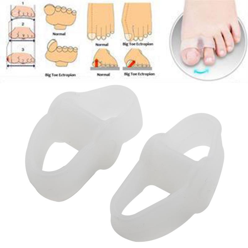 1 par silicona con Gel para pies dedos dos agujeros separador dedo pulgar Valgus juanete Protector ajustador Hallux Valgus protección cuidado de los pies