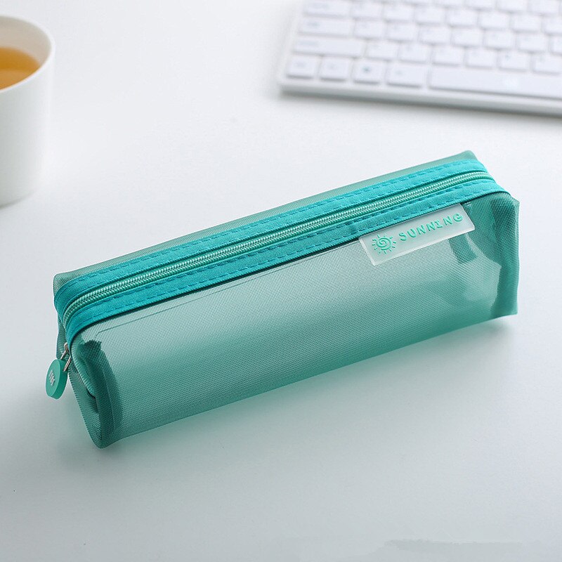 grid pencil case Transparent estuche escolar Kawaii school supplies estojo escola kalem kutusu material escolar pencilcase