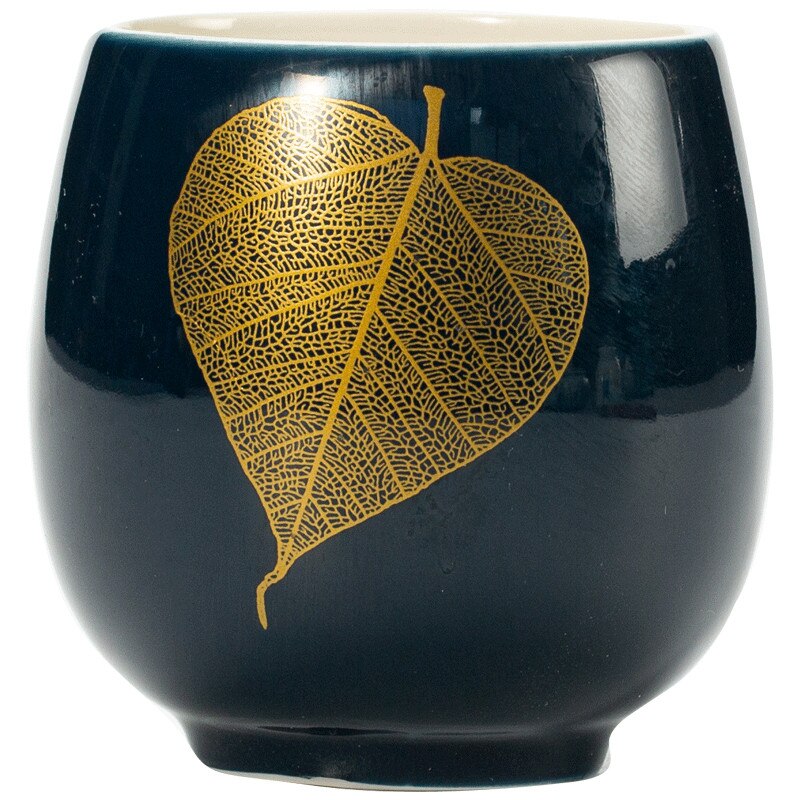 Blue ceramic tea cup porcelain drinkware teacup Hand-painted Ceramic Teacup Home Office Porcelain