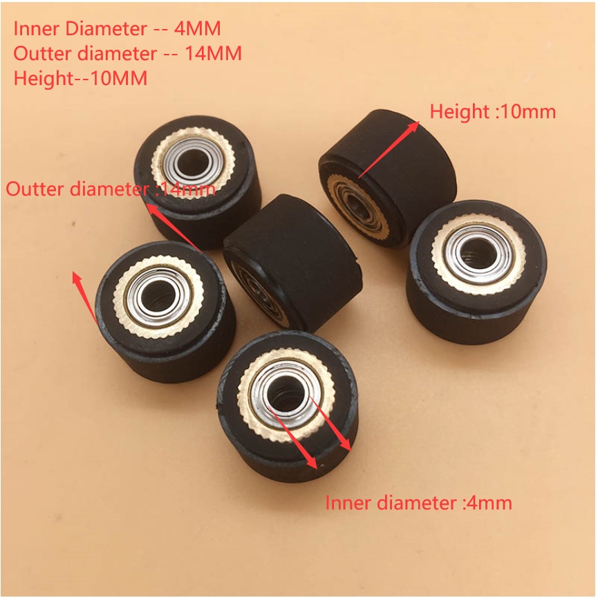 Mimaki Vinyl Cutter pinch roller wheel 4x10x14mm for Mimaki CG-60ST CG-130 CG61ST CJV30 CJV150 rubber paper pressure roller