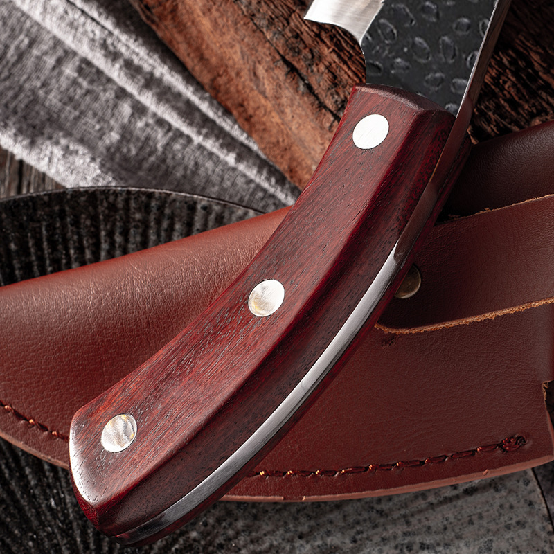 XUAN FENG Small scimitar for slaughtering pigs and fish Hand forged boning knife butcher knife