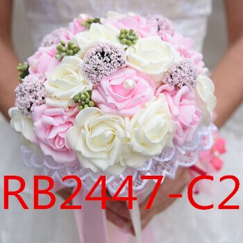 Accessoires de mariée de mariage tenant des fleurs 3303 RB2447: RB2447-C2