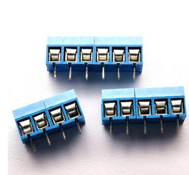 100 pcs 2 Pin Screw blue PCB Terminal Block Connector 5mm Pitch