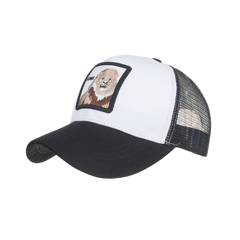 Gorra de béisbol transpirable con bordado de animales para hombre y mujer, gorro de béisbol con malla transpirable, unisex, XD88: Rosa