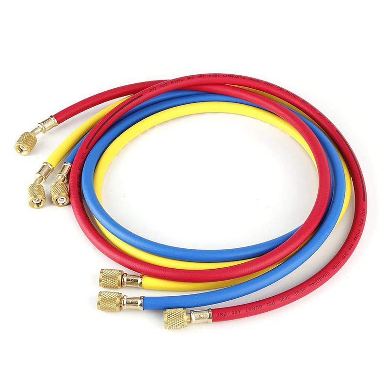 1,5 M 600Psi 1/4 pulgadas aire acondicionado tubo fluorado coche aire acondicionado refrigerante herramienta de adición