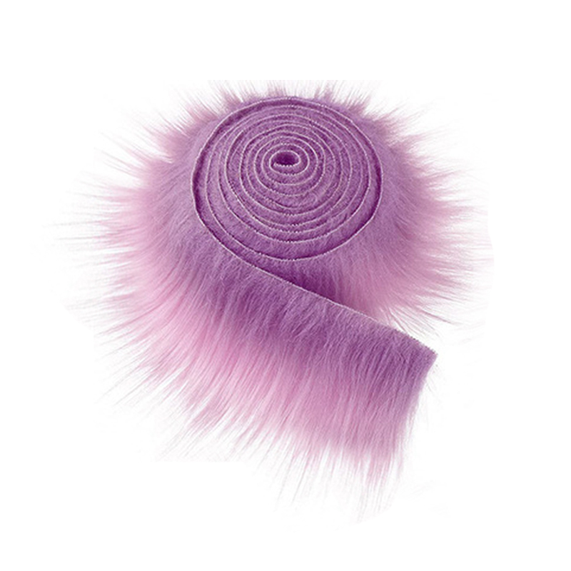 1.5m bånd i fuskepels gjør-det-selv-klær sy myk listverk trimming stoff hjemmedekorasjon sy kostyme plysj pels stripe: 06