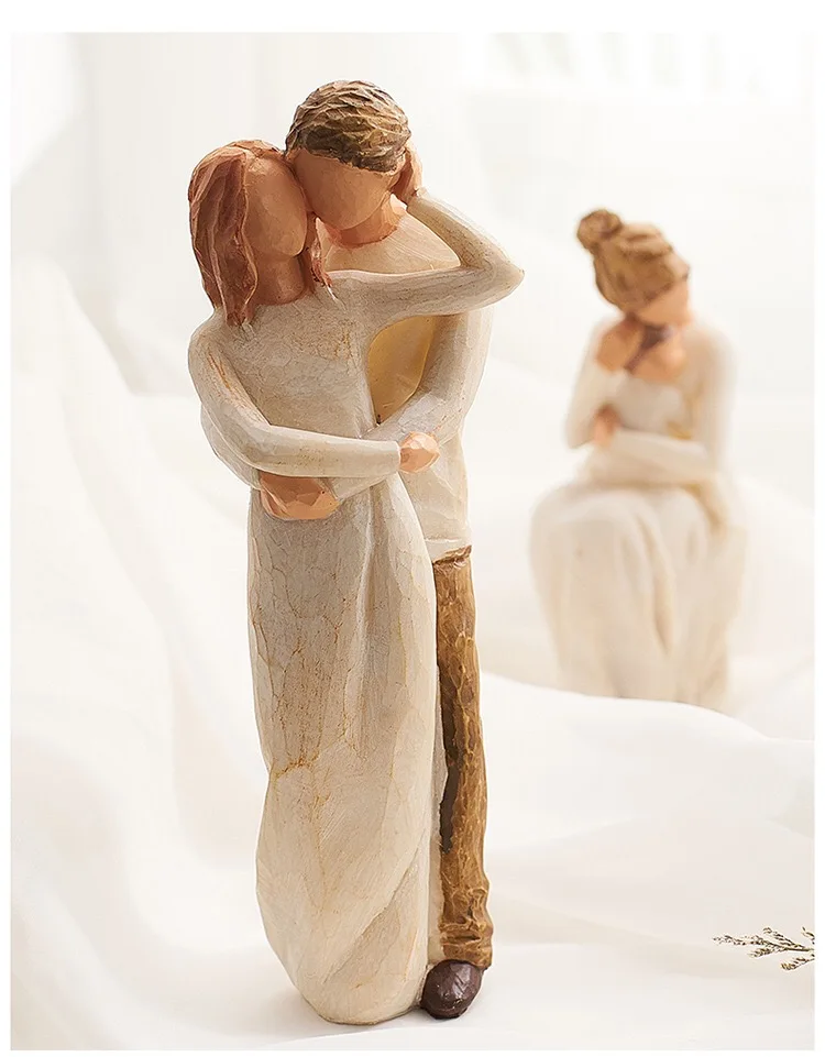 Artistic Nordic Style Love Family Resin Figure, Figurine Ornaments, Home Decoration, Human Statue Crafts, Happy Time