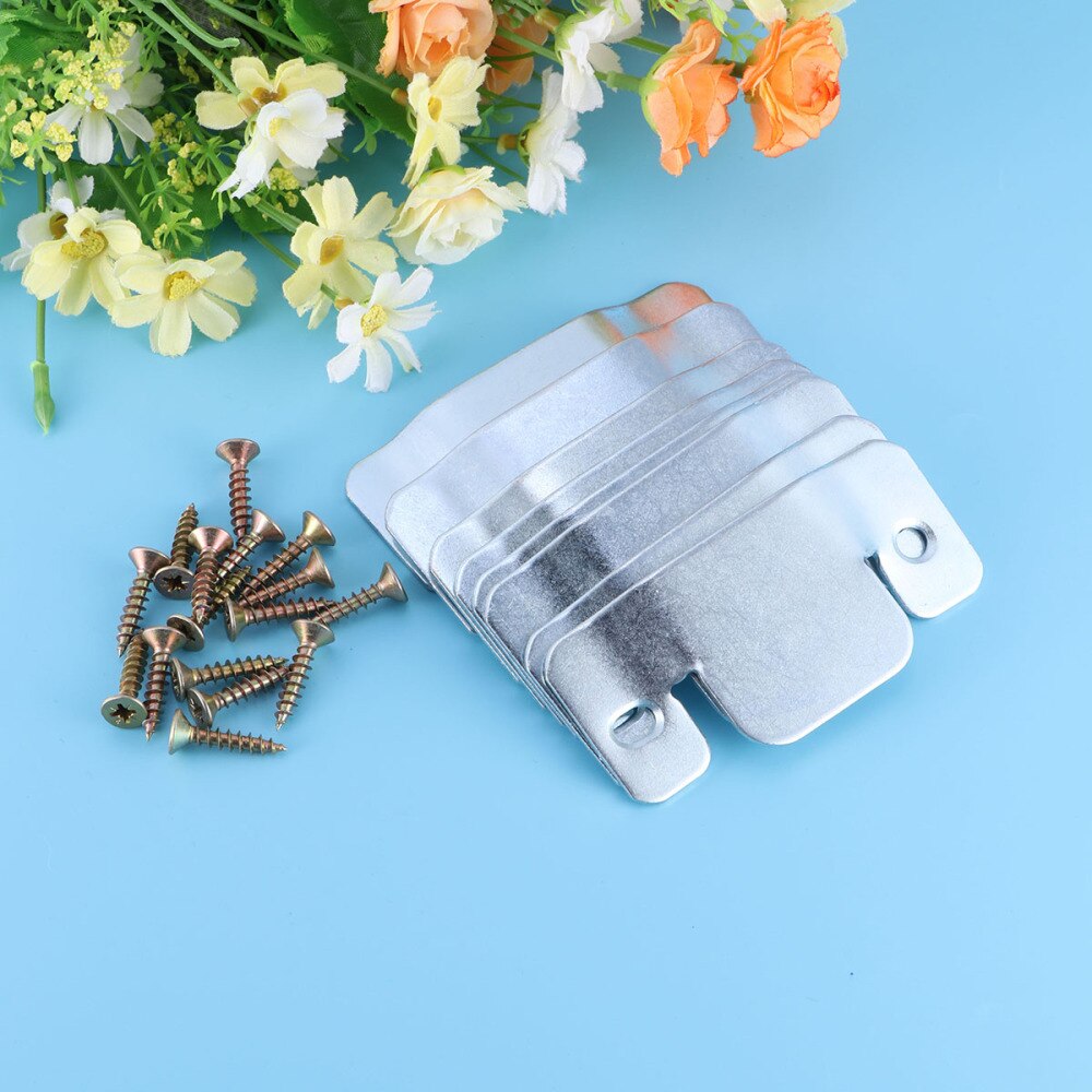 8pcs Universal Sectional Sofa Interlocking Furniture Connector with 16pcs Screws: Silver