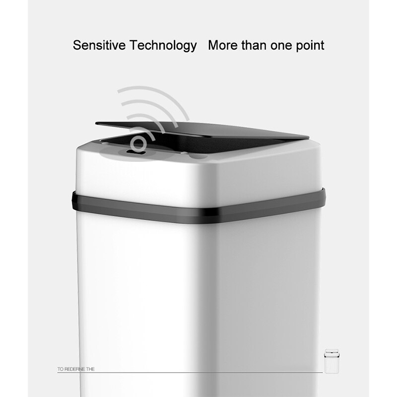 12L Automatic Intelligent Sensor Smart Trash Can Touchless Smart Infrared Motion Sensor Rubbish Waste Bin For Household Kitchen