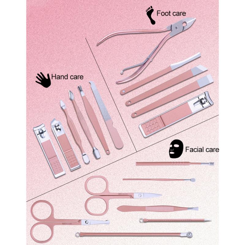 Nail Tools Sets\n Nail Clipper Nail Cutter 18/16/12/10/7pc Manicure Pedicure Set Callus Kit Hand Foot Nail Care TSLM1