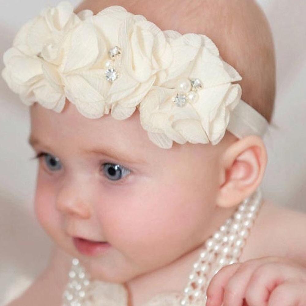 Newborn Toddler Baby Girl Elanewborn photography props hairband tiaras infantistic Headband Chiffon Flower Headband