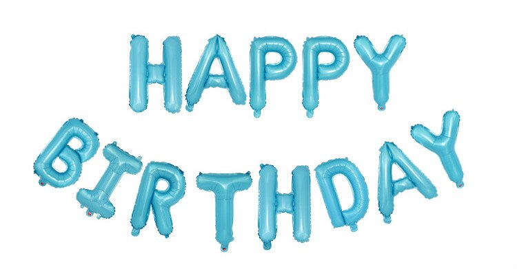 16 Inch Letters Gelukkige Verjaardag Folie Ballonnen Gelukkige Verjaardag Partij Decoratie Kids Alfabet Air Ballonnen Baby Shower Benodigdheden: 6