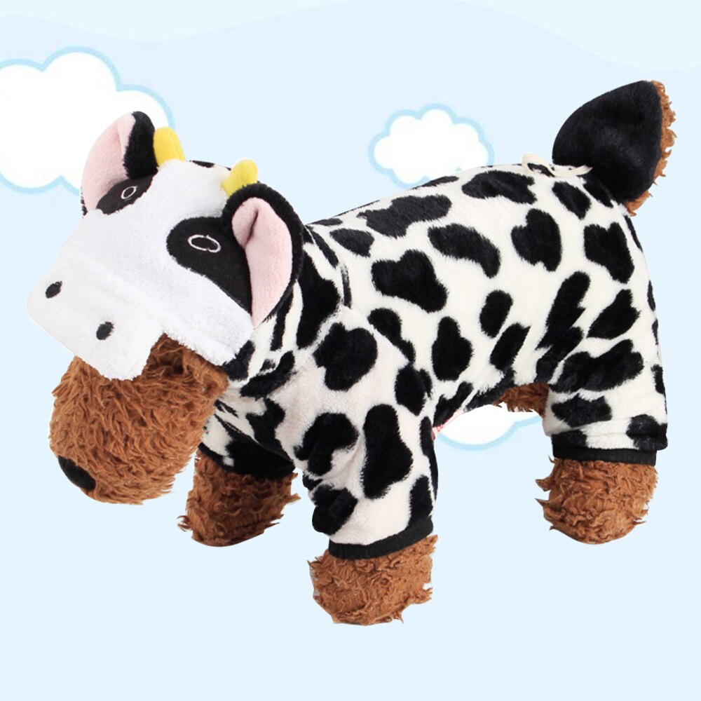 Dog Cow Costume Adorable Puppy Clothing Cow Style Hoodie and Comfortable Jumpsuits for Small Dog(XL)