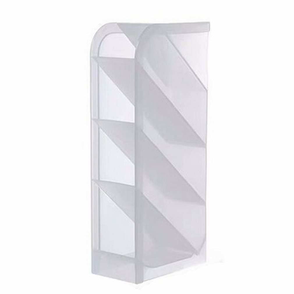 Multifunctional 4 Grid Desktop Organizer Pen Holder Makeup Storage Box School Office Accessories Stationery: Yellow