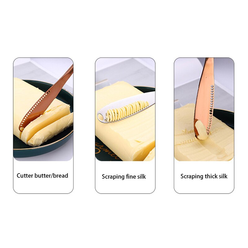 Edelstahl Butter Messer Butter Messer Mit Löcher Multifunktions Nachtisch Kuchen Brot Werkzeuge Besteck Nachtisch Werkzeuge Messer setzt