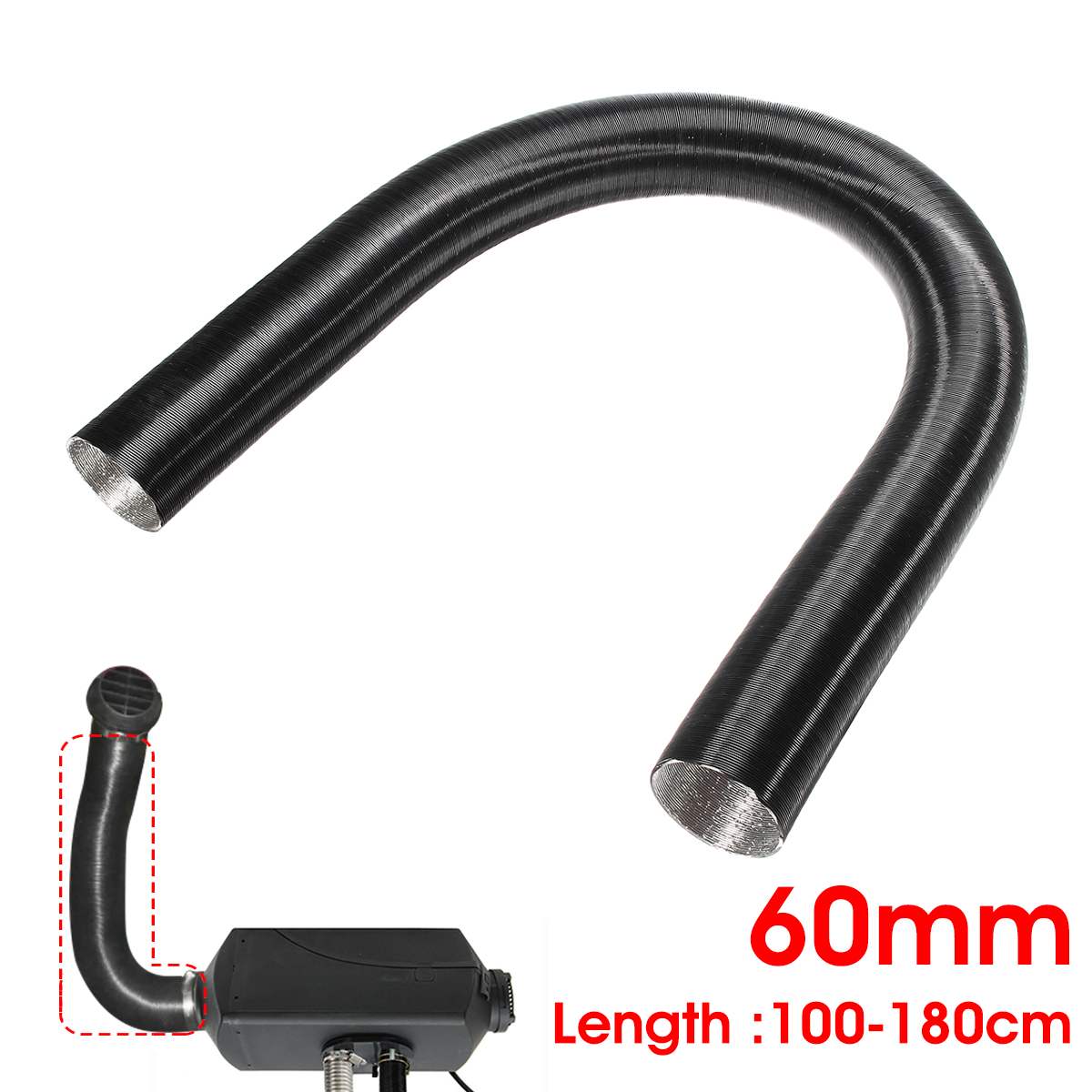 60mm Air Heater Duct Pipe Hose Line For Diesel Parking Heater Air Pipe Tube for Eberspacher Propex