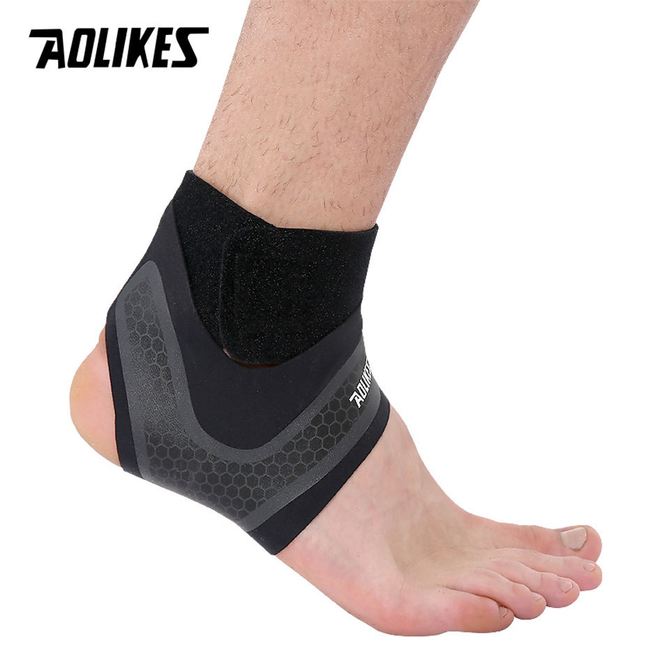 AOLIKES 1PCS Elastische Enkel Ondersteuning Verstelbare Ademend Enkelbrace voor Sport Bescherming Verstuikingen Letsel Hak Wrap Mouwen