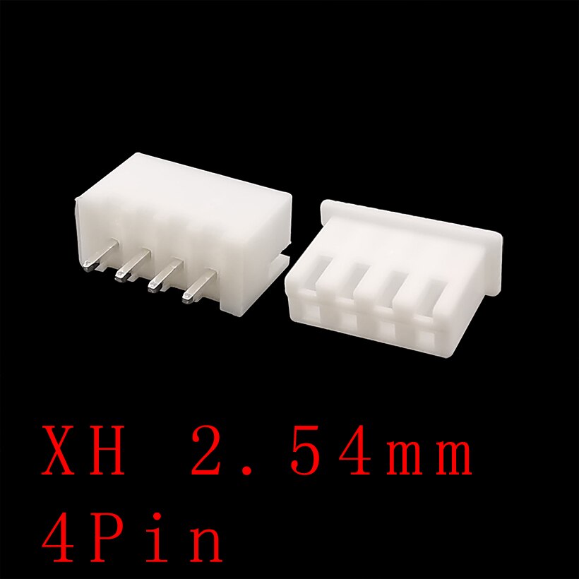 100Pcs XH2.54 4Pin Pitch 2.54Mm Jst Plastic Shell Terminals Connectors Man Vrouw Plug Socket Behuizing Pin Header Draad connector