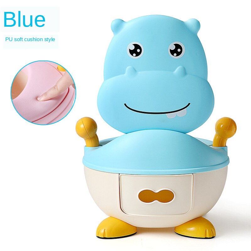 Toilette enfant bébé hippopotame toilette enfant toilette pot enfant pot entrainement toilette Portable pot bébé: Blue
