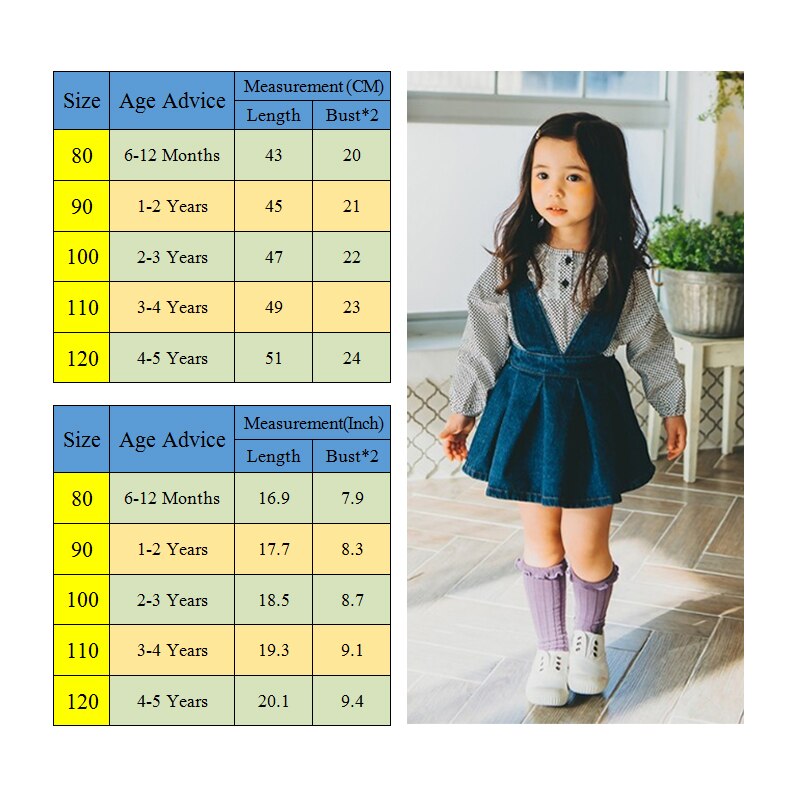 Toddler Kids Baby Girls Lovely Dress Overalls Dress Blue Solid Elastic Waist Knee-Length Dress Outfit 6M-5Y