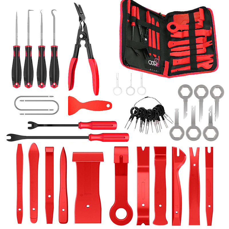 Auto-interieur demontage gereedschap Trim Removal Tools Kit Auto Removal Tool Kit Deurpaneel Radio Stereo Audio Dash Terminal verwijderen: YELLOW