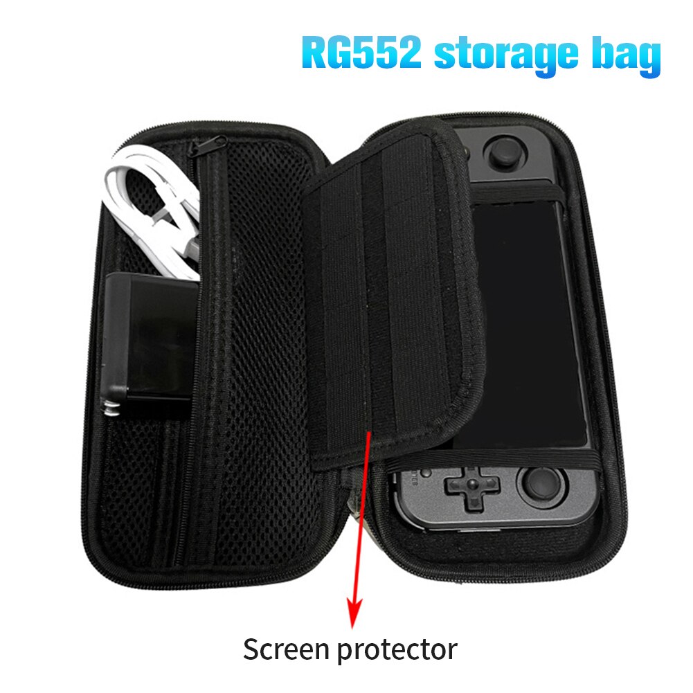 Anbernic  rg552 -taschen-tragetasche, stoßfest, aufbewahrungstasche für  rg552 videospielkonsolen, schutzhülle, wasserdicht, staubdicht
