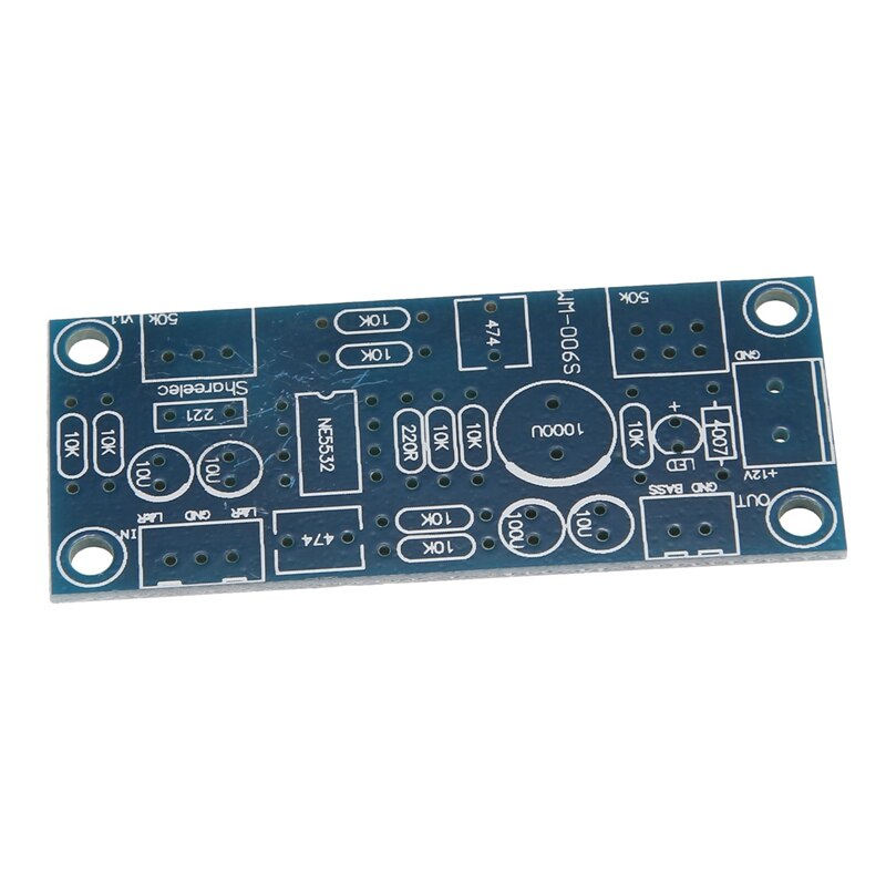 2X Low Pass Filter Bass Subwoofer Pre-AMP Amplifier Board Dual Power NE5532 Low Pass Filter Bass Preamplifier DIY Kit