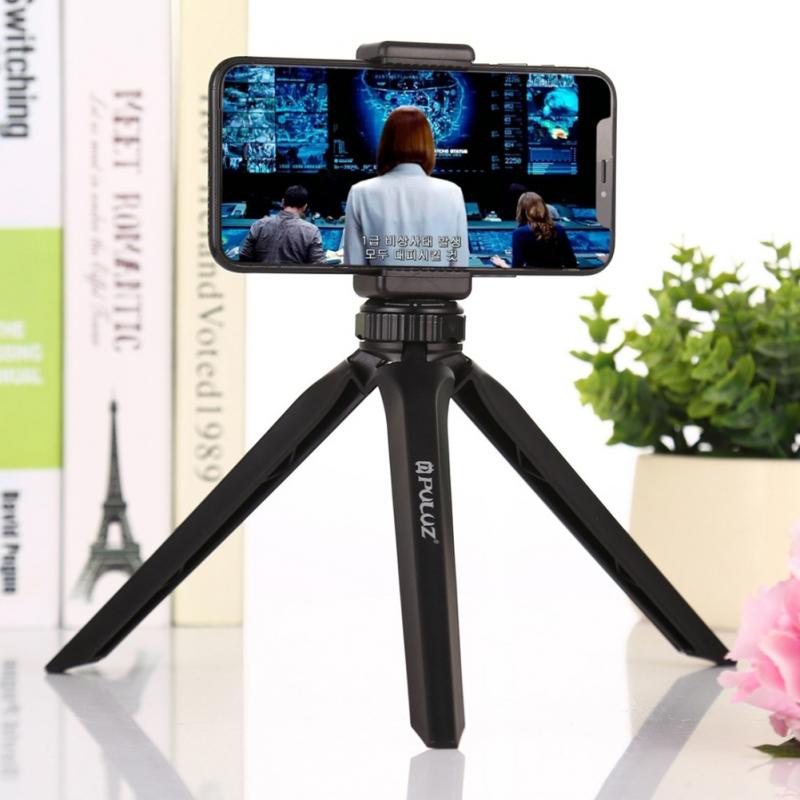Portable Pocket Mini Tripod Mount with Phone Clamp for Smartphones Cameras Action Cameras Phone Stand Holder Desktop Support