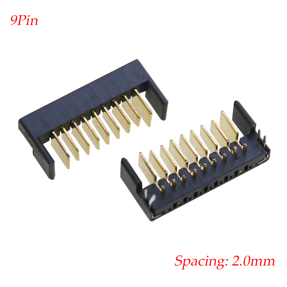 1PCS 4/5/6/7/8/9/10Pin Laptop Battery Connector Pitch 2.0mm Holder Clip Slot Contact Male and Female plug: Yellow