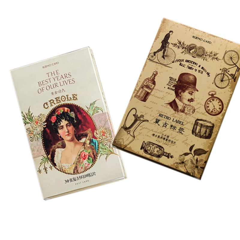 4 paquetes/lote de tarjetas postales de papel retro, negocio y tarjetas de invitación o felicitación marcador de decoración para lector al por mayor